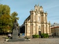 Statue of Cardinal Stefan Wyszynski in front of the Church of St. Joseph of the Visitationists in Warsaw