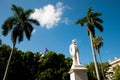 Statue of Carlos Manuel Cespedes, national hero of Cuba, in capital city Habana. Royalty Free Stock Photo