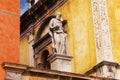 Statue between Casa della Pieta and Loggia del Consiglio in Verona Royalty Free Stock Photo