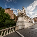 Statue of Castor at the Cordonata Stairs