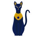 Statue cat egypt - goddess Bastet. Egyptian idols Royalty Free Stock Photo