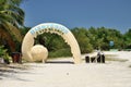 A statue in Cayo Blanco at Cuba Royalty Free Stock Photo