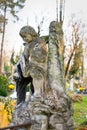 Statue in a cemetery Royalty Free Stock Photo