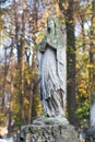 Statue in a cemetery Royalty Free Stock Photo