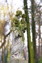 Statue in a cemetery Royalty Free Stock Photo