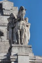 Statue of Central railway station, Milan Royalty Free Stock Photo