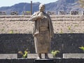 Statue of Cesaria Evora at the International Airport at african island of Sao Vicente near Mindelo city in Cape Verde