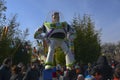 Statue of character Buzz Lightyear, in Disneyland Paris Royalty Free Stock Photo