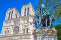 Statue of Charlemagne in front of Notre Dame