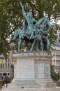 Statue of Charlemagne and his guards