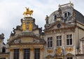 Statue of Charles Alexander of Lorraine on top the house L`Arbre d`or, on the Grand Place