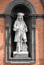 Statue of Charles III at the entrance of the Royal Palace of Naples, Italy