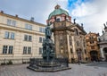 Statue of Charles IV near the Charles Bridge Prague, Czech Republic Royalty Free Stock Photo