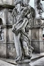 Statue of a cherub in the Holy Trinity Column in Olomouc Royalty Free Stock Photo