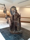 Statue of Chief Washakie of Wyoming at the Hystorical Capital of Cheyenne, Wyoming