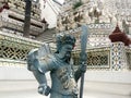 Statue of Chinese warrior at Wat Arun - Temple of Dawn Royalty Free Stock Photo