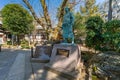 Statue of Chiyonofuji Mitsugu. Japanese champion sumo wrestler. Located in the precincts of Gyokurinji temple. Tokyo Japan