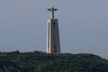 Statue of Christ the King with arms open to the City of Lisbon, Portugal
