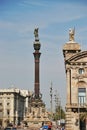 Statue Christopher Columbus in Barcelona Spain