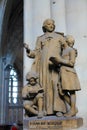 Le Treport - Statue of Jean Baptiste de la Salle Royalty Free Stock Photo