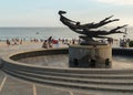 Statue in the city recreation park on the Dadonghai Beach on the tourist island of Hainan