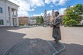 Statue of City Voit (magistrate) with key and royal letter in front of Minsk City Hall - Minsk, Belarus Royalty Free Stock Photo