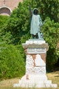 Statue of Cola Di Rienzo by Girolamo Masini in sunlight