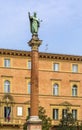 Statue and column of Saint Dominico, Bologna, Italy Royalty Free Stock Photo
