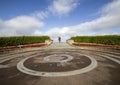 The statue of comedian Eric Morecambe on the promenade in Morecambe, Lancashire Royalty Free Stock Photo