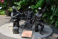 Statue commemorating the malay regiment`s bravery Singapore