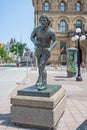 Statue commemorating Terry Fox, cancer fundraiser, outside Parliament Hill, Ottawa, Ontario, Canada