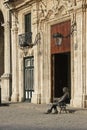 Chopin statue in front of historic building, Havana, Cuba