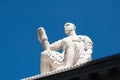 statue of the condottieri Jean de MÃÂ©dicis sitting in Florence, Tuscany, Italy. - next to the the Basilica of San Lorenzo. Monumen