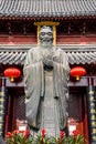 Statue of Confucius, a Chinese philosopher and politician of the Spring and Autumn period. Located in Temple Fuzimiao, Nanjing,