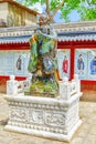 Statue of Confucius, the great Chinese philosopher in Temple of Royalty Free Stock Photo