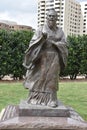 Statue of Confucius at McGovern Centennial Gardens at Hermann Park in Houston, Texas