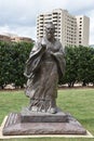 Statue of Confucius at McGovern Centennial Gardens at Hermann Park in Houston, Texas