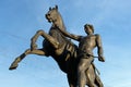 Statue of the conquest of a horse on the Anichkov Bridge in St.Petersburg, Russia.