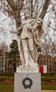 Statue of count Fernan Gonzalez (circa 1753). Madrid, Spain Royalty Free Stock Photo