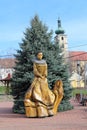 Statue of Countess Elisabeth BÃÂ¡thory on main square in ÃÅachtice village