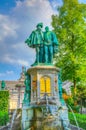 Statue of Counts Egmont and Hoorn on the square petit Sablon in Brussels, Belgium