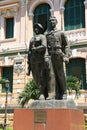 Statue of a couple of workers - Saigon - Vietnam Royalty Free Stock Photo