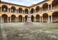 The Statue and courtyard of Alessandro Volta in the University of Pavia, Italy