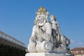 Statue in the courtyard of the castle Schloss Hof, Austria Royalty Free Stock Photo