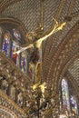 Statue of crucifixion of Jesus in the Cathedral of Saint Mary, Toledo, Spain Royalty Free Stock Photo