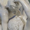 Statue of Cupid kissing Psyche Royalty Free Stock Photo