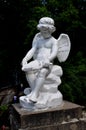 The statue of Cupid in the SOFIYIVSKY PARK IN UMAN. Ukraine.