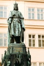 Statue Of The Czech King Charles Iv In Prague, Czech Republic Royalty Free Stock Photo