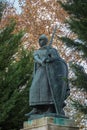 Statue of D. Afonso Henriques in the Portas do Sol garden of the castle, SantarÃ©m PORTUGAL