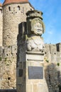 The statue of Dame Carcas of Carcassonne Royalty Free Stock Photo